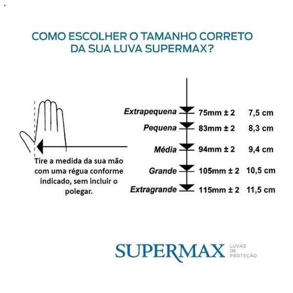 Imagem de Luvas Descartáveis Supermax Premium Quality Nitrílica White