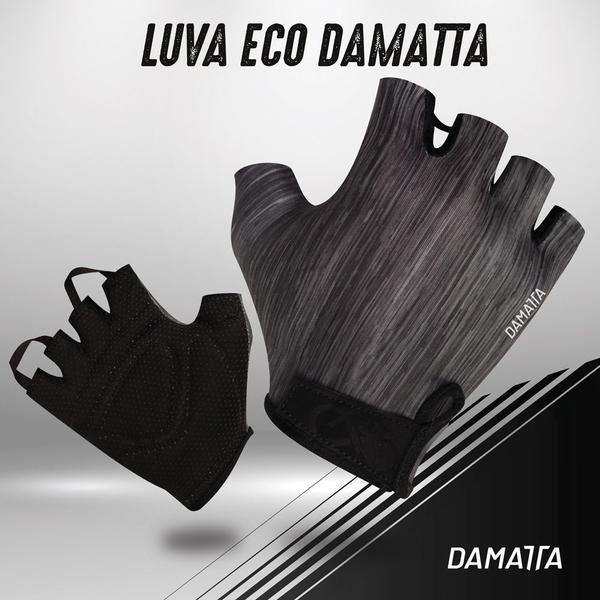 Imagem de Luvas Eco DaMatta Ciclismo Dedo Curto Preto/Cinza