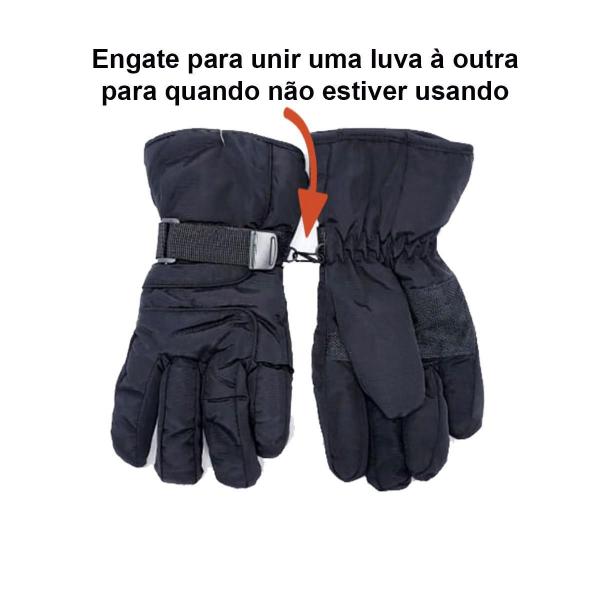 Imagem de Luvas Motoqueiro À Prova De Vento Forro Térmico Inverno 8089