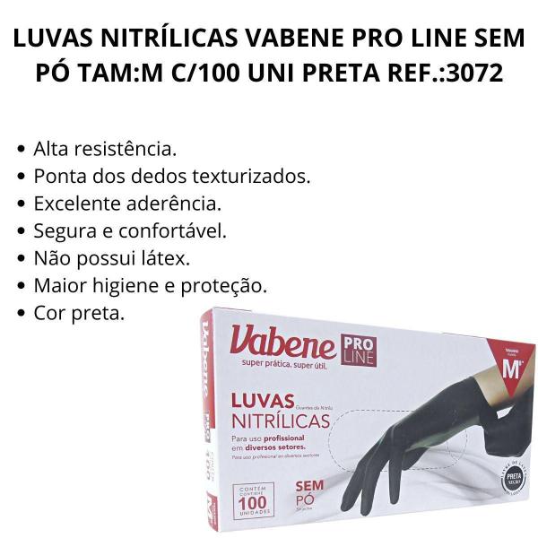 Imagem de Luvas Nitrílicas Vabene Pro Line Sem Pó Tam:M C/100 Uni