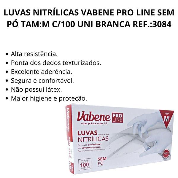 Imagem de Luvas Nitrílicas Vabene Pro Line Sem Pó Tam:M C/100 Uni