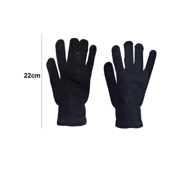 Luvas Par 22Cm Pretas Inverno 0771 - Ello By Sh8 Imagem de Luvas Par 22Cm Pretas Inverno 0771