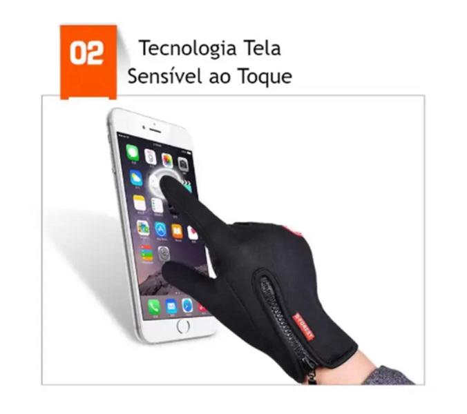 Imagem de Luvas Térmicas Unissex Touch Screen Aquece As Mãos