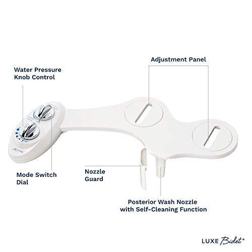 Imagem de LUXE Bidet Neo 120 - Bocal de autolimpa - Acessório de banheiro de bidê mecânico não elétrico de água doce (branco e branco)