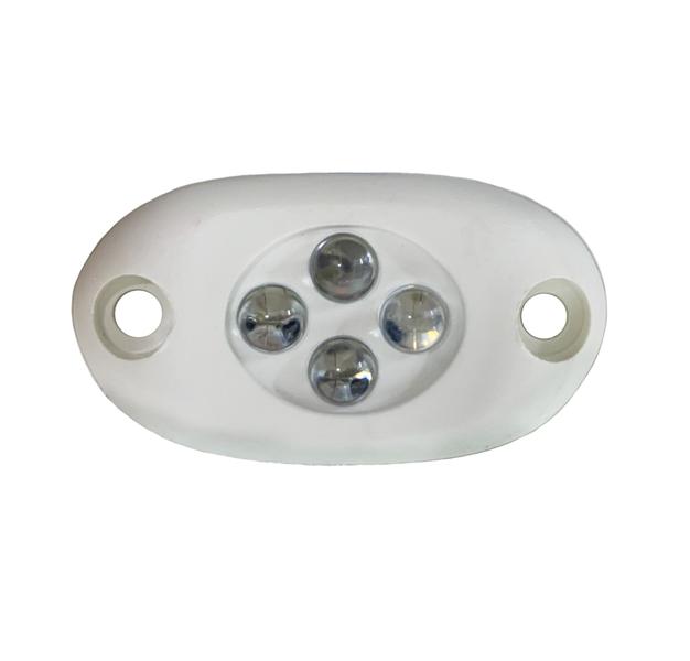 Imagem de Luz Cortesia Capa Oval Branca 4 Leds 12v Luz Branca Barco