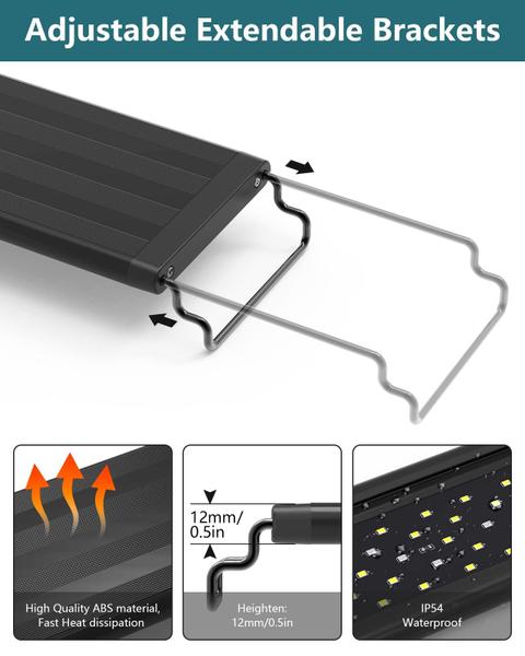 Imagem de Luz de aquário SEAOURA Led para plantas 60cm 75L Full Spectrum