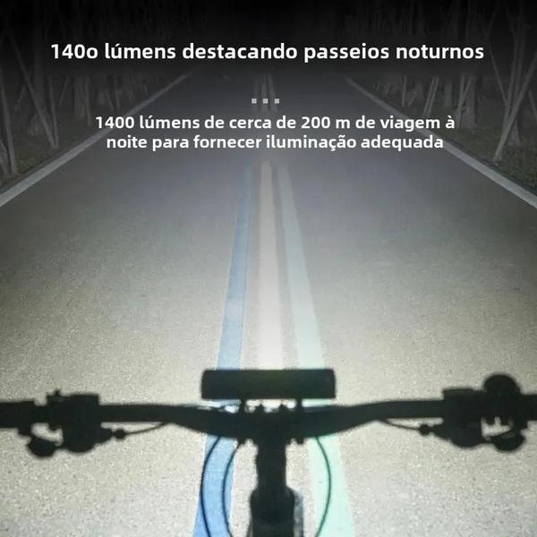 Imagem de Luz de Bicicleta 900 Lúmens à Prova D'Água com Carregamento USB