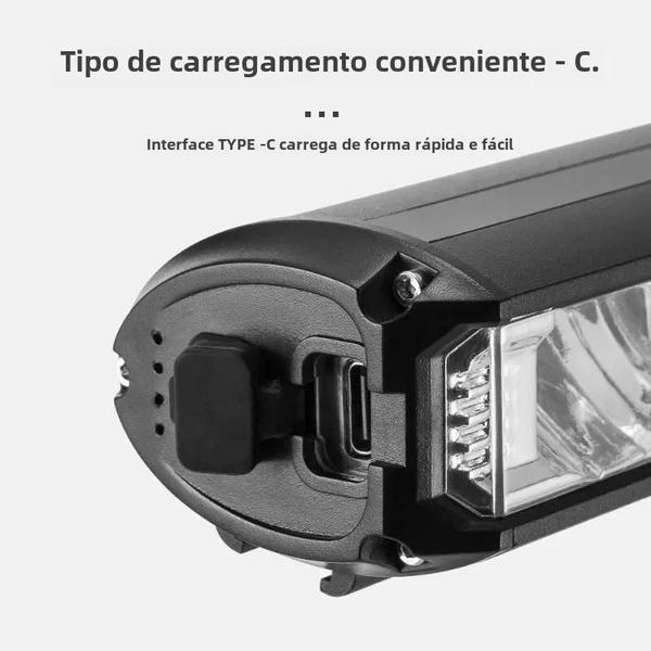 Imagem de Luz de Bicicleta 900 Lúmens à Prova D'Água com Carregamento USB