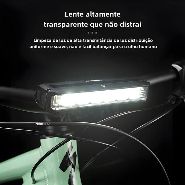 Imagem de Luz de Bicicleta OFFBONDAGE 2600 Lúmens - À Prova D'Água, USB Recarregável, 8000 mAh