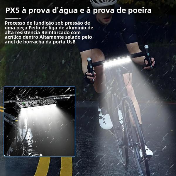 Imagem de Luz de Bicicleta Recarregável 8000 Lúmens - À Prova D'Água - 5000mAh