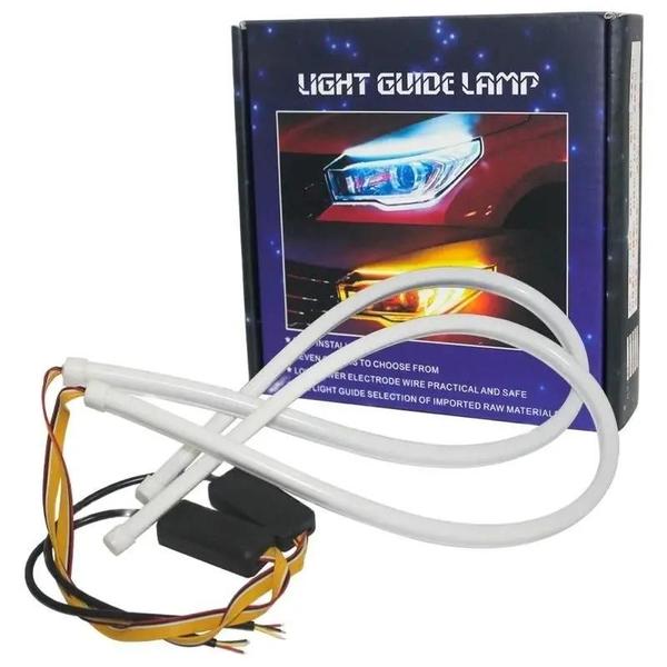 Imagem de Luz de Circulação Diurna (DRL) para Carro - LED Amarela Flexível (30cm/45cm/60cm)