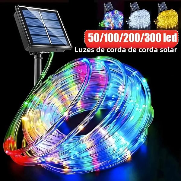 Imagem de Luz de Corda LED Solar para Jardim - Ideal para Natal, Festas e Casamentos