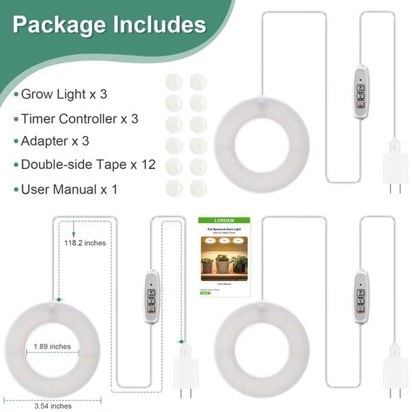 Imagem de Luz de cultivo de teto LORDEM Full Spectrum LED para plantas de interior