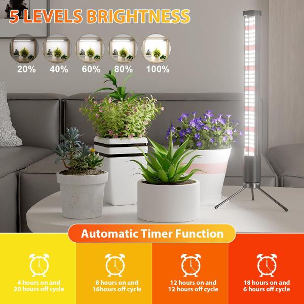 Imagem de Luz de cultivo LED AWLYLNLL T10 vertical 30W 6000K