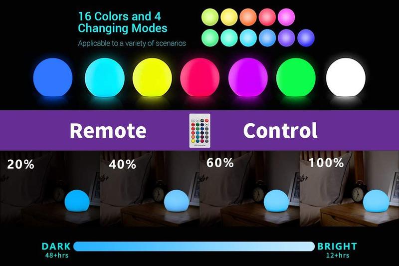 Imagem de Luz de esfera LED YESIE recarregável sem fio de 6 polegadas IP67