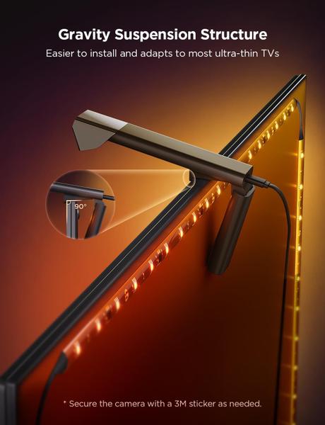 Luz de fundo de TV Govee 3 Lite RGBICW de 16,4 pés para TVs de 75 a 85 polegadas Imagem de Luz de fundo de TV Govee 3 Lite RGBICW de 16,4 pés para TVs de 75 a 85 polegadas