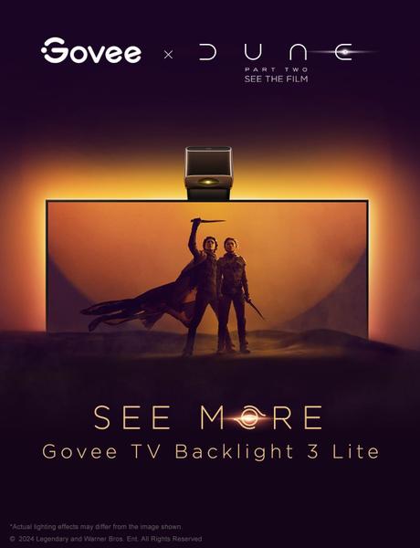 Luz de fundo de TV Govee 3 Lite RGBICW de 16,4 pés para TVs de 75 a 85 polegadas Imagem de Luz de fundo de TV Govee 3 Lite RGBICW de 16,4 pés para TVs de 75 a 85 polegadas