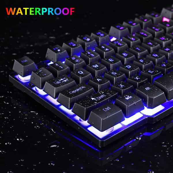 Imagem de Luz de fundo LED RGB combinada de teclado e mouse para PC