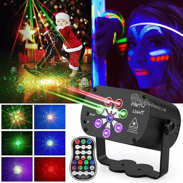 Luz de Laser de Discoteca Luz LED com Controle de Voz Para Festa, Decoração Para Palco - 194889 - PDE Imagem de Luz de Laser de Discoteca Luz LED com Controle de Voz Para Festa, Decoração Para Palco - 194889