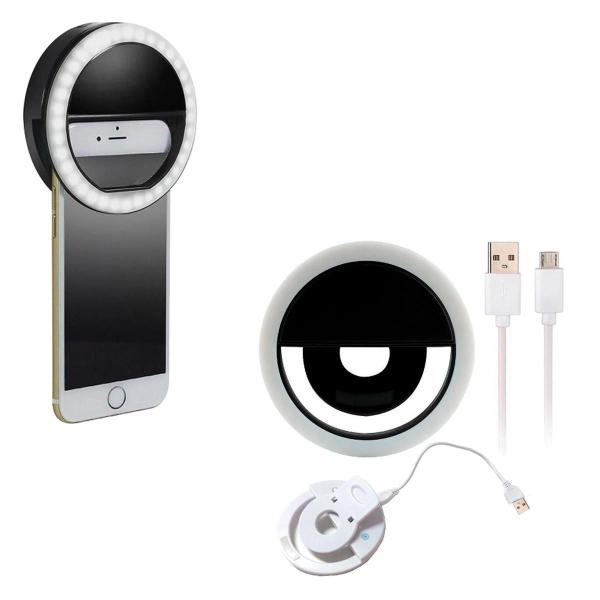 Luz De Led Mini Clip Ring De Selfi Para Celular Vídeos Fotos - Ketchup Imagem de Luz De Led Mini Clip Ring De Selfi Para Celular Vídeos Fotos