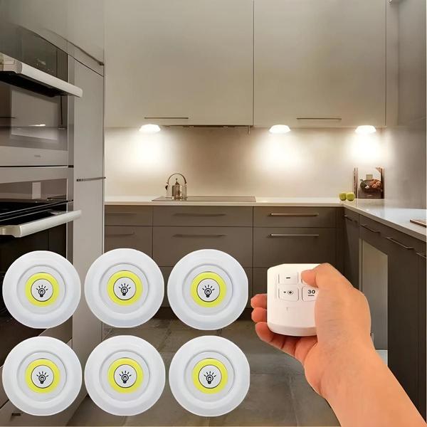 Imagem de Luz de LED Regulável e Sem Fio para Armário - 3W Super Brilhante