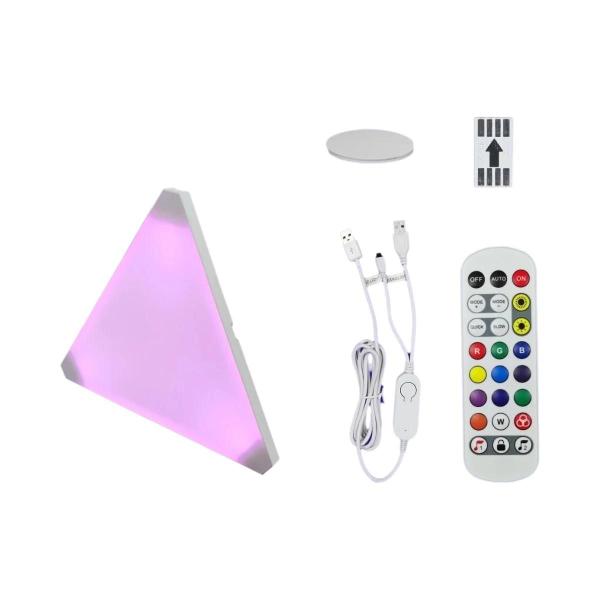 Imagem de Luz de Parede LED RGB Triangular - Super Fina, Wi-Fi, Bluetooth e Controle por App