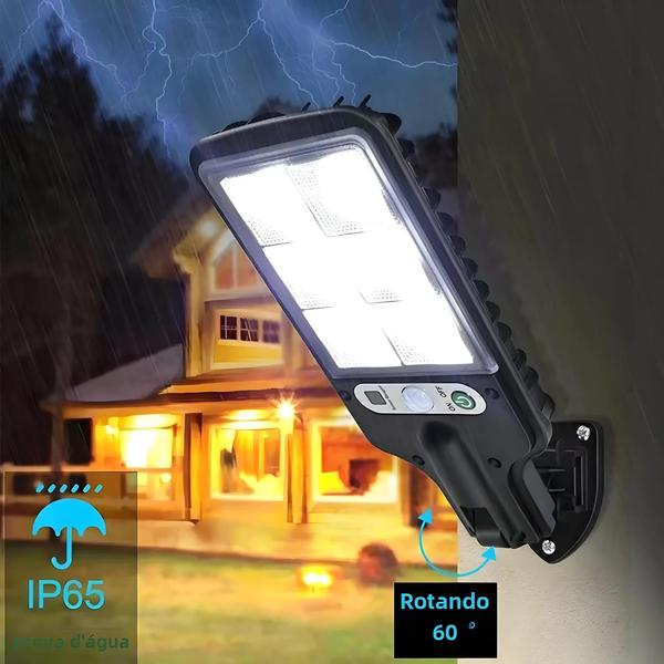 Luz de Parede LED Solar à Prova d'Água com Sensor de Presença - 3 Modos - Ideal para Jardim Imagem de Luz de Parede LED Solar à Prova d'Água com Sensor de Presença - 3 Modos - Ideal para Jardim