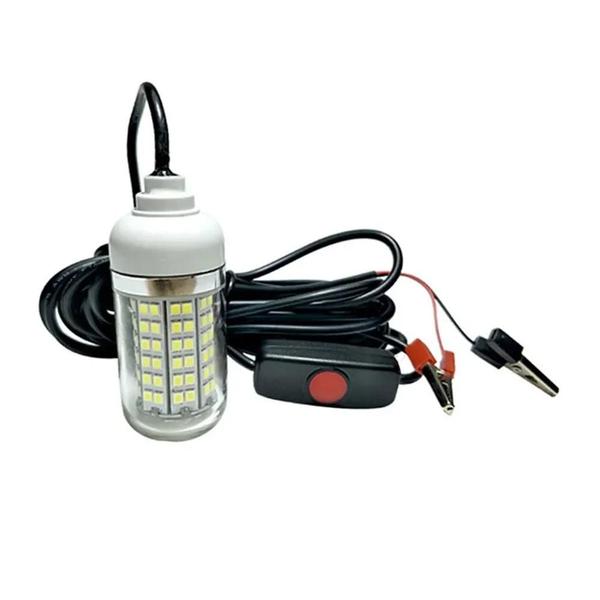 Imagem de Luz de Pesca Subaquática 12V 100W LED - IP68 - 108 LEDs 2835SMD - Atrai Camarões e Lula