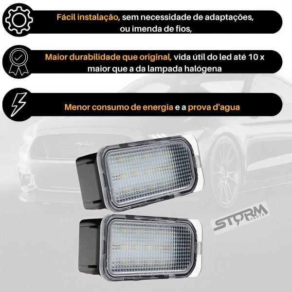 Imagem de Luz De Placa Ford Ka + Sedan Kit Par 2 Lâmpadas Led Lanterna