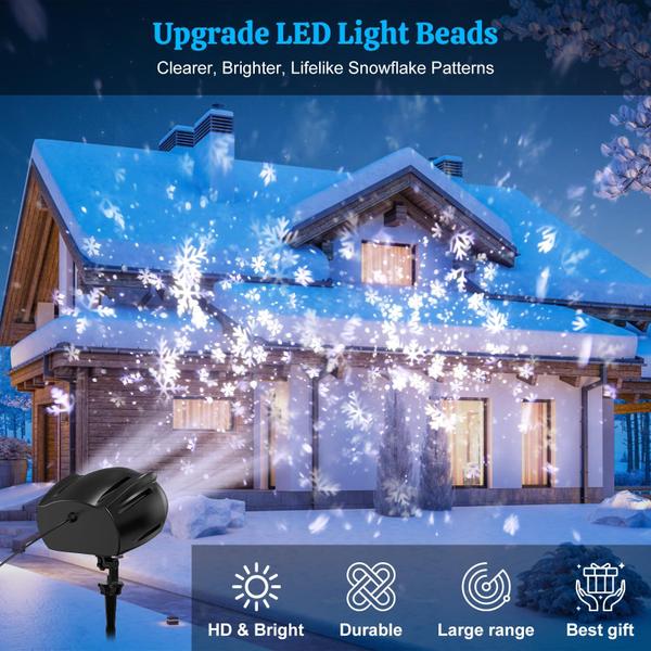 Imagem de Luz de projetor LED ANTEQI Christmas Snowflake IP65 Outdoor