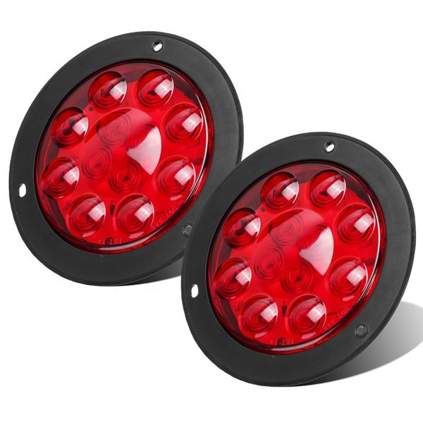 Imagem de Luz de reboque de caminhão Partsam 4 Red Stop Turn Tail Brake x2