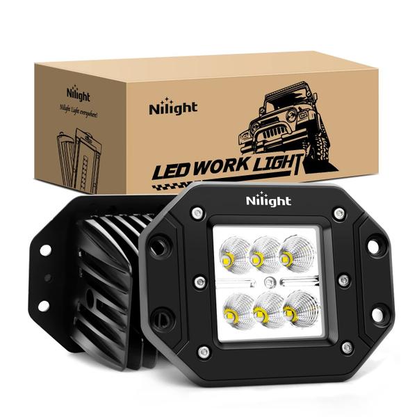 Imagem de Luz de trabalho LED Nilight NI23C-18W 18W Flood para Jeep Truck