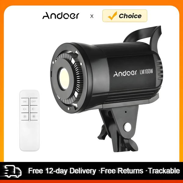 Luz de Vídeo LED 100W 5600K - Regulável, Bowens Mount e Controle Remoto para Transmissão Imagem de Luz de Vídeo LED 100W 5600K - Regulável, Bowens Mount e Controle Remoto para Transmissão