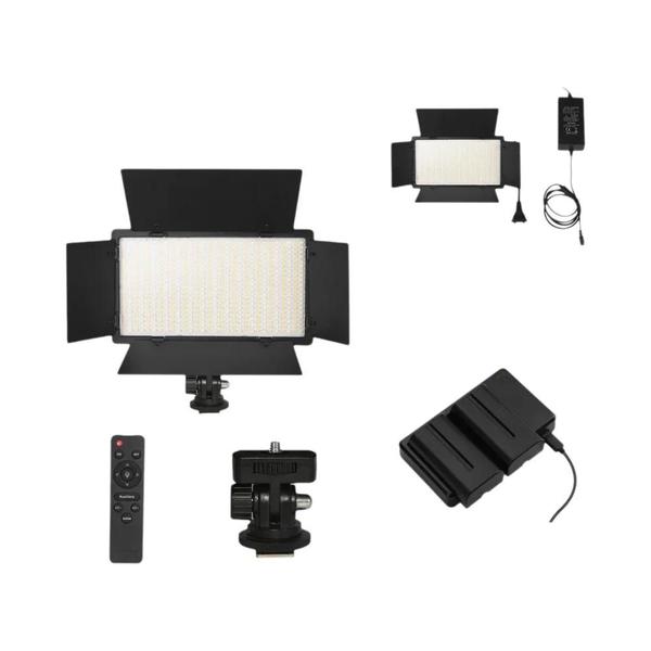 Luz de Vídeo LED Bicolor (2500K-8500K) - Regulável, com Tripé e Controle Remoto Imagem de Luz de Vídeo LED Bicolor (2500K-8500K) - Regulável, com Tripé e Controle Remoto