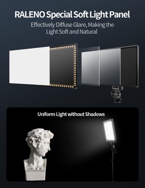 Luz de vídeo LED RaLeno PLV-S116 com bateria de 4000mAh CRI95 Imagem de Luz de vídeo LED RaLeno PLV-S116 com bateria de 4000mAh CRI95
