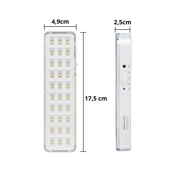 Imagem de Luz emergencia longa duração recarregável 5h falta energia