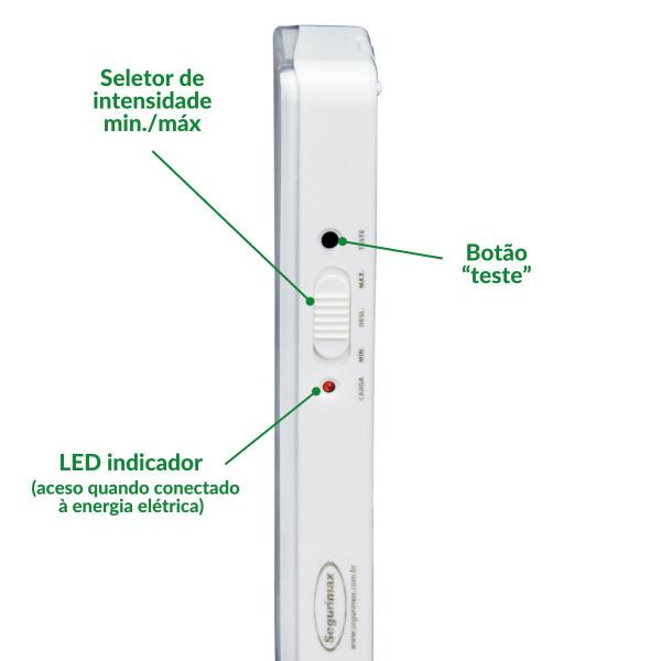 Imagem de Luz emergencia longa duração recarregável 5h falta energia