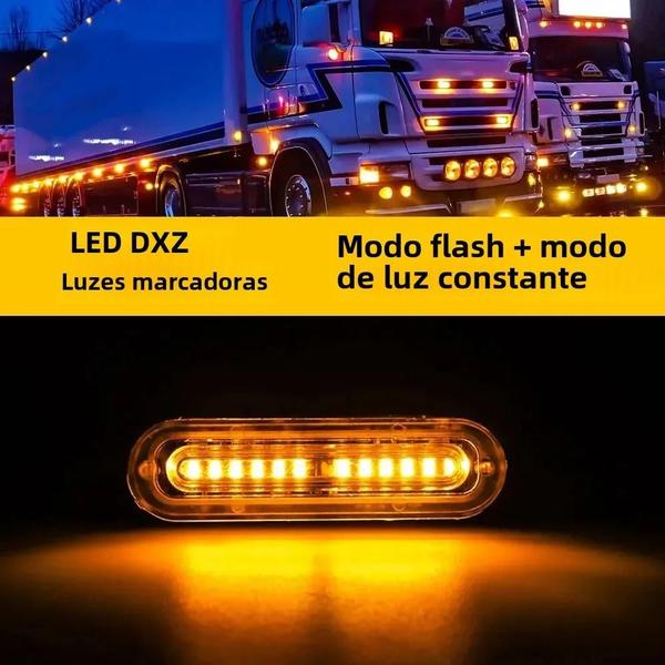 Imagem de Luz Estroboscópica de Emergência para Carro - 12 LEDs Âmbar e Branco