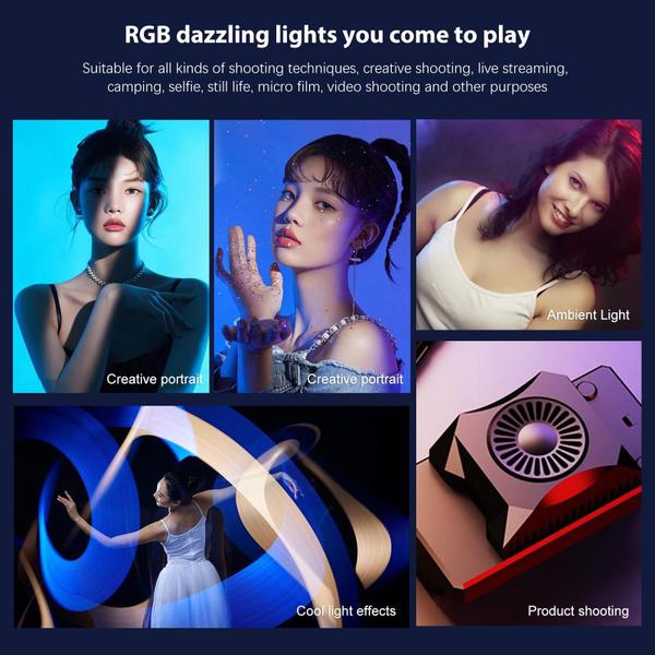 Imagem de Luz fotográfica Camerina R1000 RGB LED 2700-7500K com controle remoto