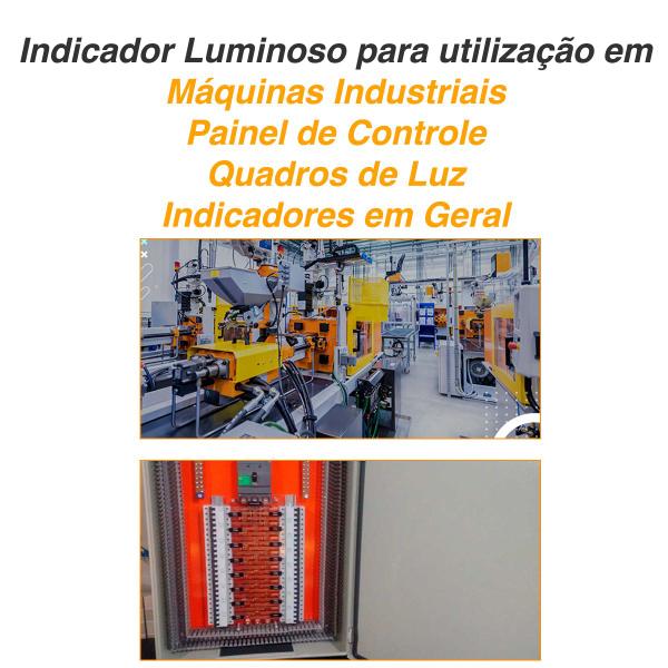 Imagem de Luz Indicador Led Sinalizadora P/ Painel Máquina 220V 20mA