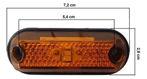 Imagem de Luz Lanterna Delimitadora Lateral Carreta Caminhão Baú 3 Led