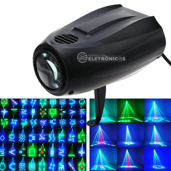 Imagem de Luz Laser Multi Efeito Holofotes De Palco LED RGBW Sensor Por Som Festas Balada Dj - 1948811