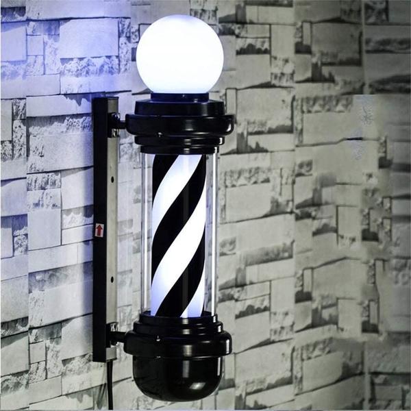 Imagem de Luz LED Barber Pole MIUXIU preta branca 68x26cm