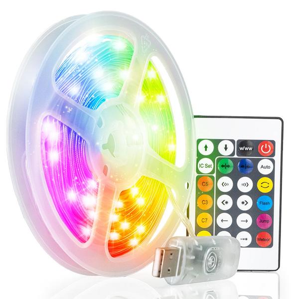 Imagem de Luz Led Colorida Fita Rgb Via Bluetooth Profissional De 10m