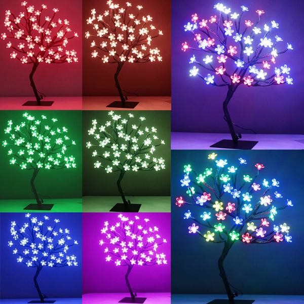 Luz LED de cerejeira em flor de cerejeira Pooqla 18 polegadas 48 RGB Imagem de Luz LED de cerejeira em flor de cerejeira Pooqla 18 polegadas 48 RGB