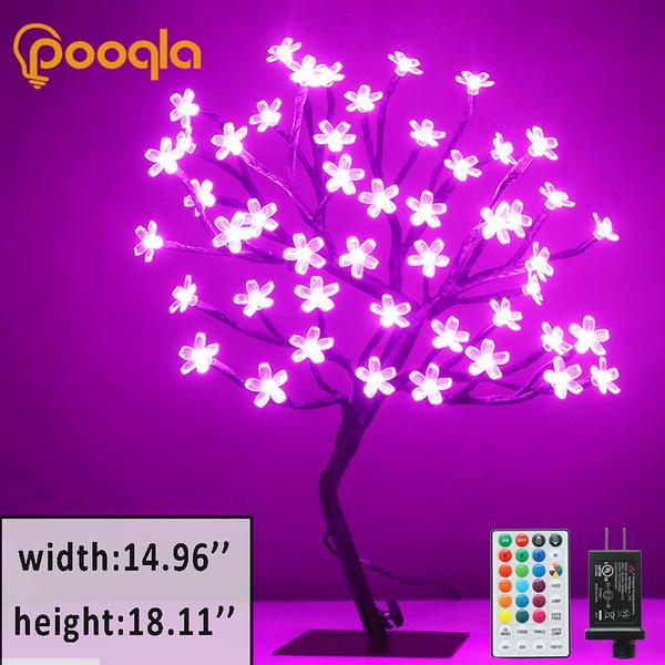 Luz LED de cerejeira em flor de cerejeira Pooqla 18 polegadas 48 RGB Imagem de Luz LED de cerejeira em flor de cerejeira Pooqla 18 polegadas 48 RGB