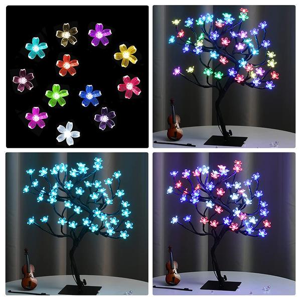 Luz LED de cerejeira em flor de cerejeira Pooqla 18 polegadas 48 RGB Imagem de Luz LED de cerejeira em flor de cerejeira Pooqla 18 polegadas 48 RGB