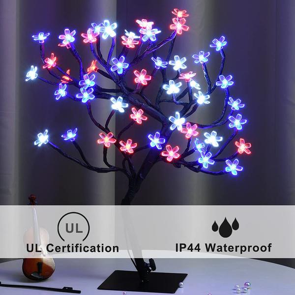 Luz LED de cerejeira em flor de cerejeira Pooqla 18 polegadas 48 RGB Imagem de Luz LED de cerejeira em flor de cerejeira Pooqla 18 polegadas 48 RGB