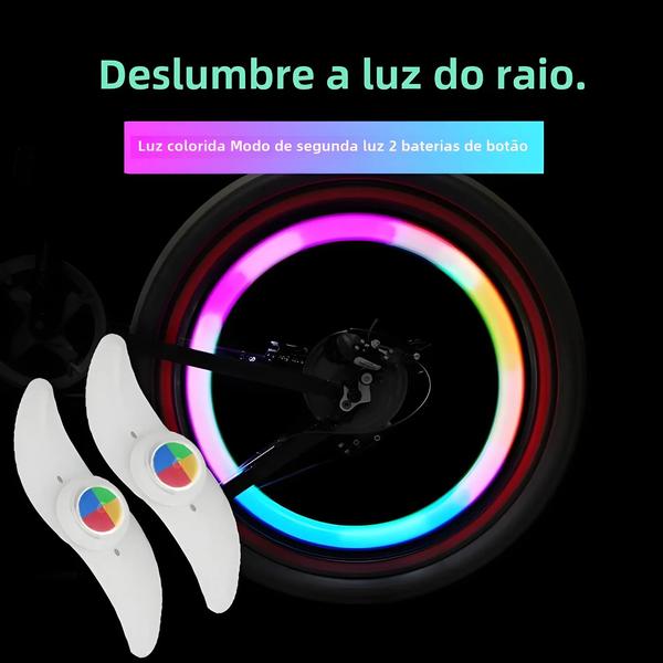 Imagem de Luz LED para Bicicleta - Colorida, à Prova d'Água e com Flash