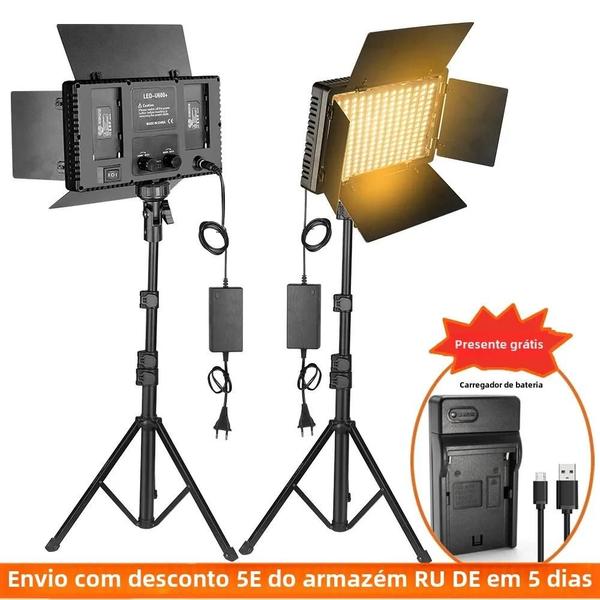Luz LED Portátil Nagnahz U800 para Estúdio Fotográfico - Ideal para TikTok, YouTube e Gravação de Vídeos Imagem de Luz LED Portátil Nagnahz U800 para Estúdio Fotográfico - Ideal para TikTok, YouTube e Gravação de Vídeos